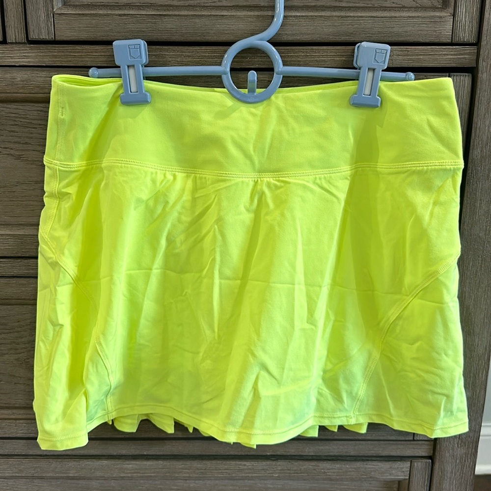 CRZ neon yellow tennis skirt Medium